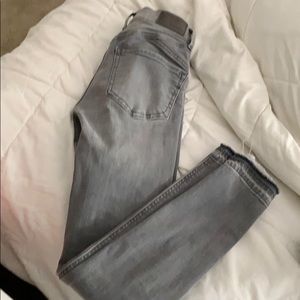 Express Denim Perfect Jeans, frayed, ankle length